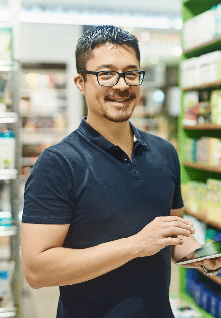 Byron Yan in the Yan Health store